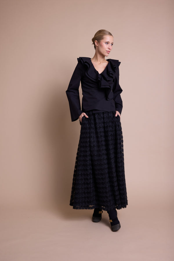 Line Of Oslo Honey Popline Bluse Blouse Black 097