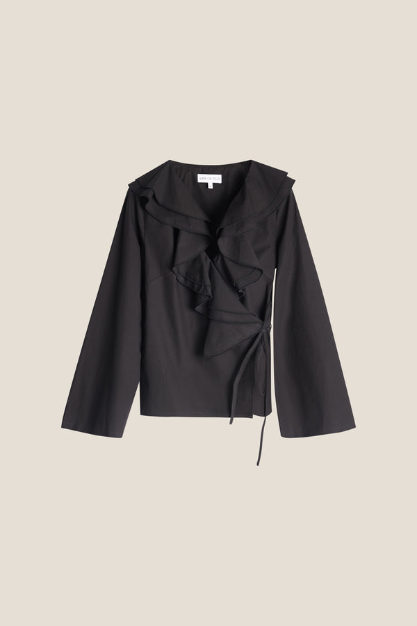 Line Of Oslo Honey Popline Bluse Blouse Black 097