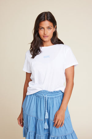 Line Of Oslo Hope T-shirt Tops White 001