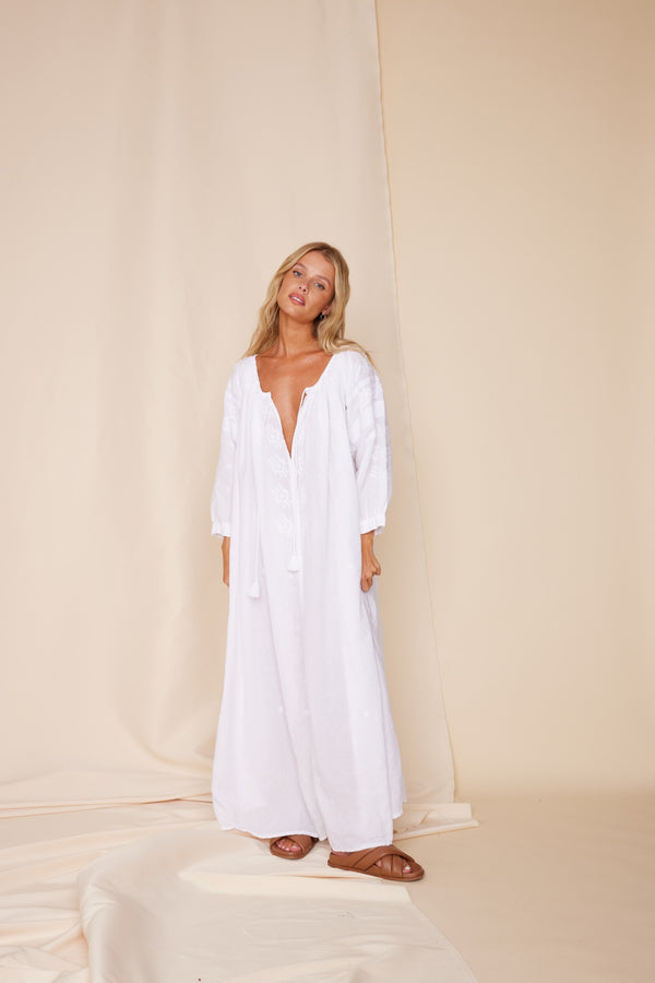 Line Of Oslo India Long Dress Dress White 001