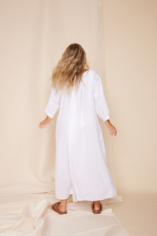 Line Of Oslo India Long Dress Dress White 001