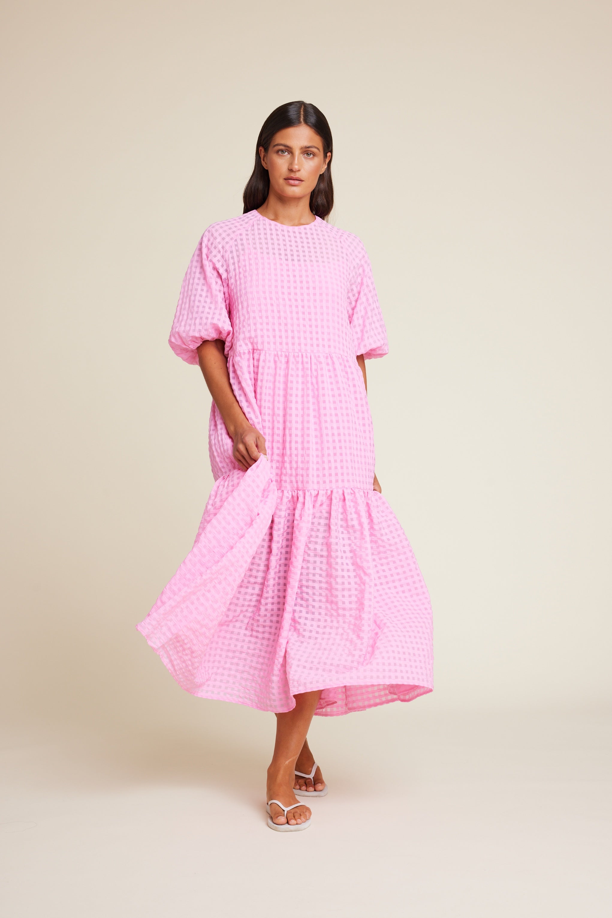 Line of Oslo Ingrid Bubble Dress Pink / L Line of Oslo Ingrid Bubble Dress Pink / L