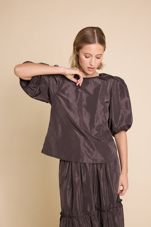 Line Of Oslo Isabel 25 Solid Blouse Brown 063