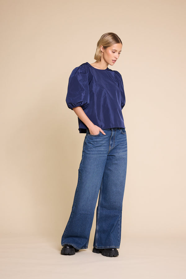 Line Of Oslo Isabel 25 Solid Blouse Blue 066