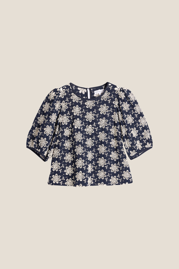 Line Of Oslo Isabel Lace Blouse Blouse Blue 066