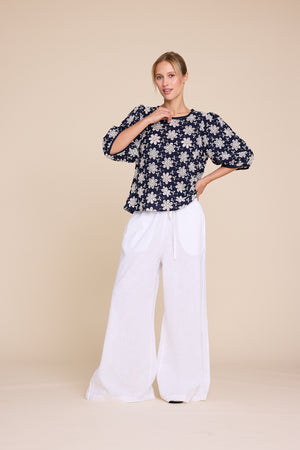 Line Of Oslo Isabel Lace Blouse Blouse Blue 066