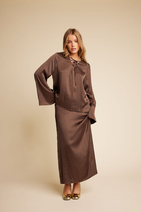 Line Of Oslo Jenny Blouse Blouse Brown 063