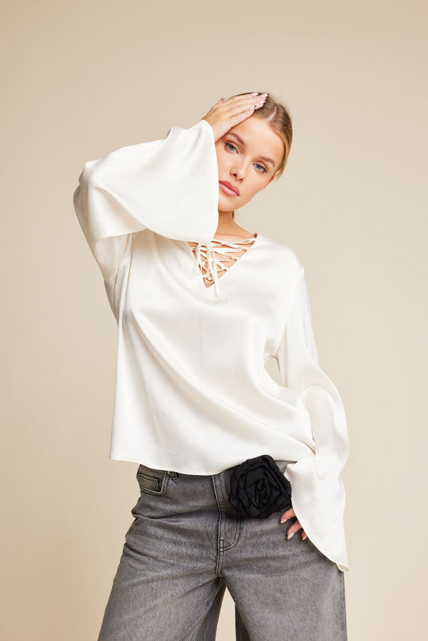 Line Of Oslo Jenny Blouse Blouse Creme 091