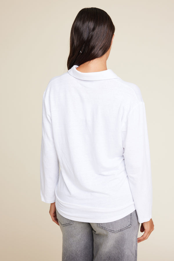 Line Of Oslo Jodie Longsleeve Top White 001