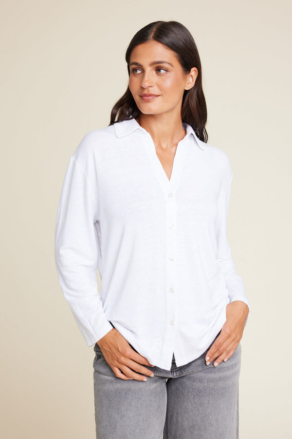 Line Of Oslo Jodie Longsleeve Top White 001