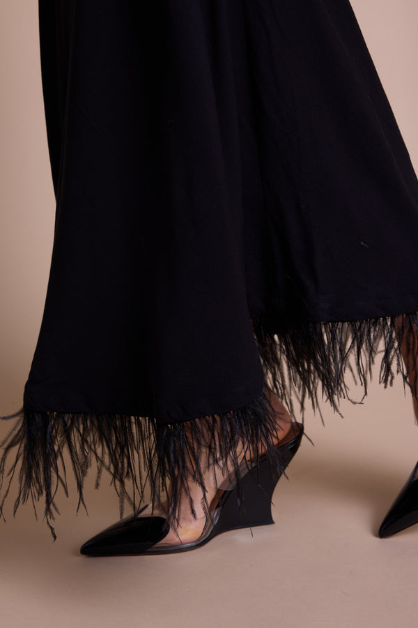 Line Of Oslo Josefine Feather Skjørt Skirt Black 097