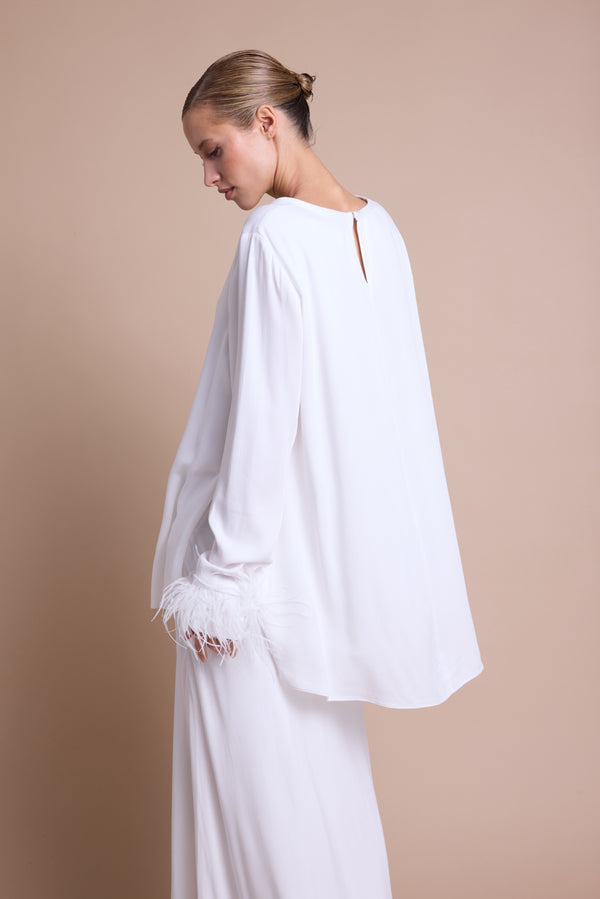 Line Of Oslo Josefine Feather Skjørt Skirt Creme 091