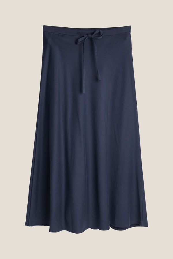 Line Of Oslo Josefine Satin Skjørt Skirt Blue 066