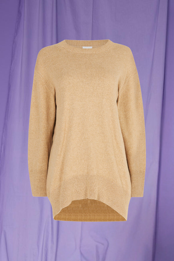 Line Of Oslo Katy Long Sweater Knitted sweater Camel 061