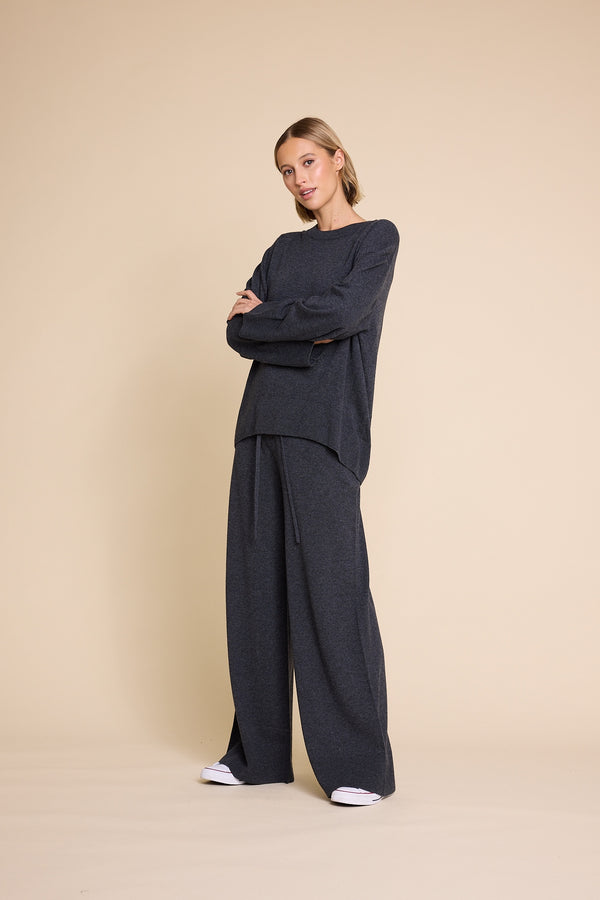 Line Of Oslo Katy Round 25 Knitted Sweater Knitted sweater Antracite 004