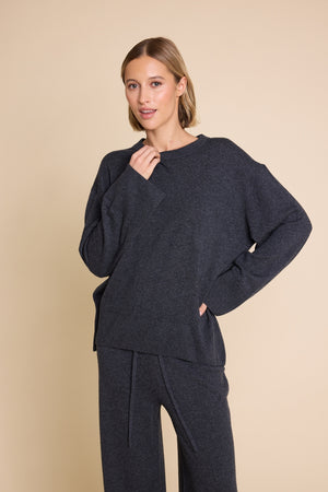 Line Of Oslo Katy Round 25 Knitted Sweater Knitted sweater Antracite 004