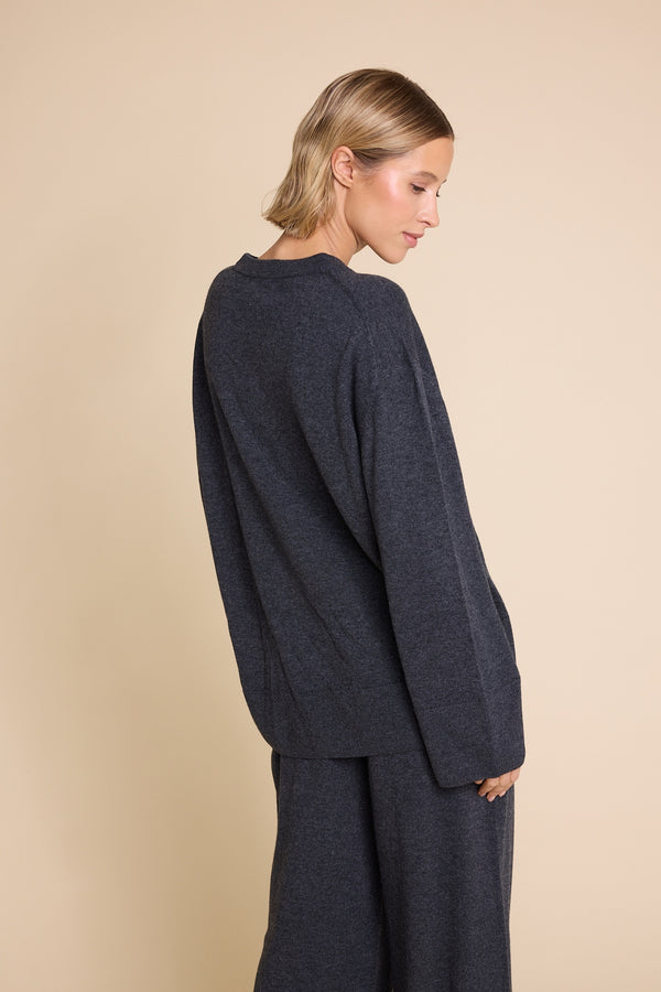 Line Of Oslo Katy Round 25 Knitted Sweater Knitted sweater Antracite 004