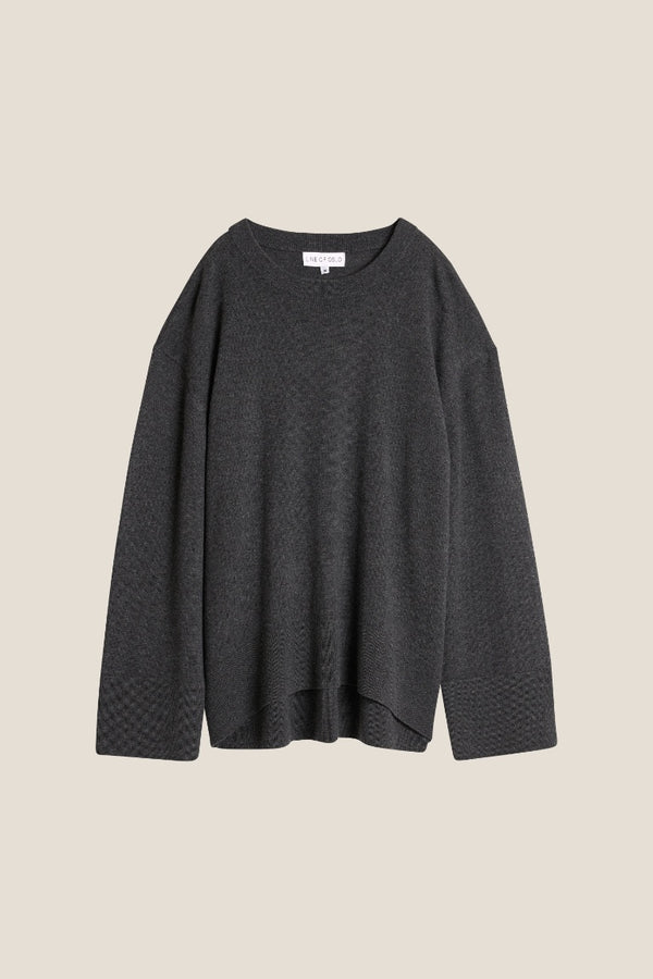 Line Of Oslo Katy Round 25 Knitted Sweater Knitted sweater Antracite 004