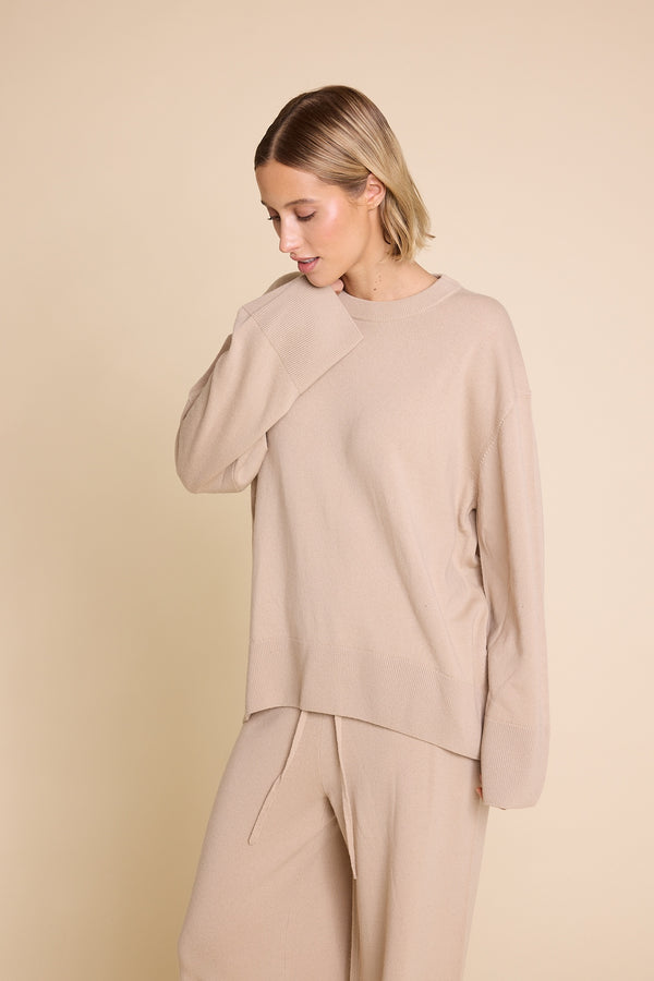 Line Of Oslo Katy Round 25 Knitted Sweater Knitted sweater Brown 063
