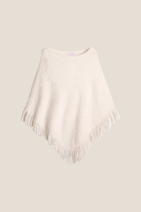 Line Of Oslo Knitted Poncho Poncho Creme 091