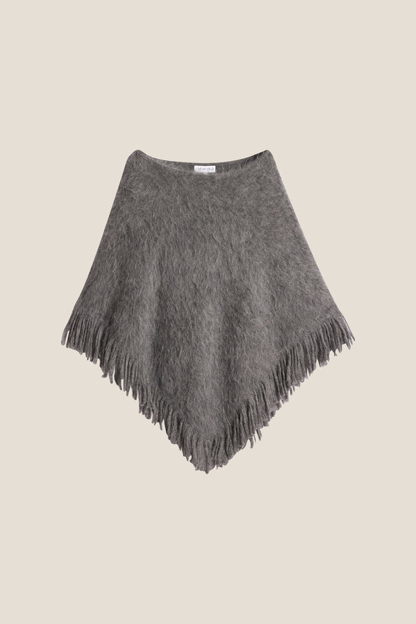 Line Of Oslo Knitted Poncho Poncho Antracite 004