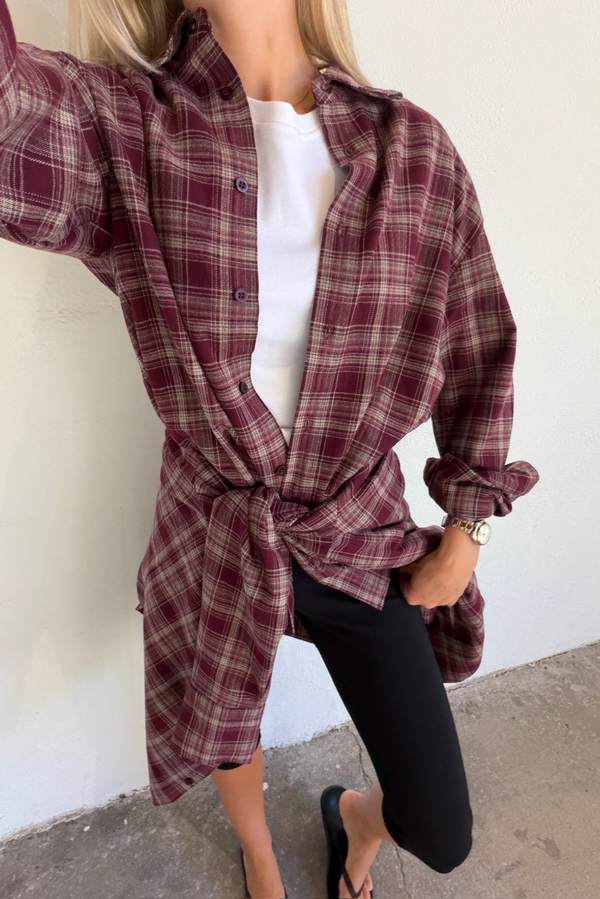 Line Of Oslo Krista Check Skjorte Blouse Port 008