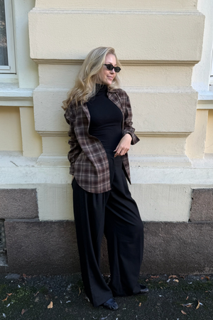 Line Of Oslo Line of Oslo Krista Check Shirt Blouse Brown 063