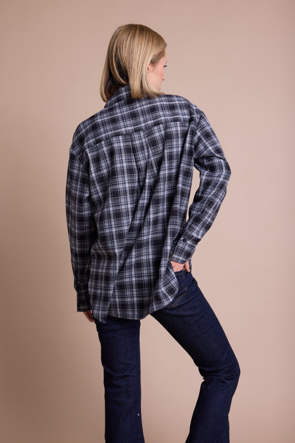 Line Of Oslo Krista Check Skjorte Blouse Black 097