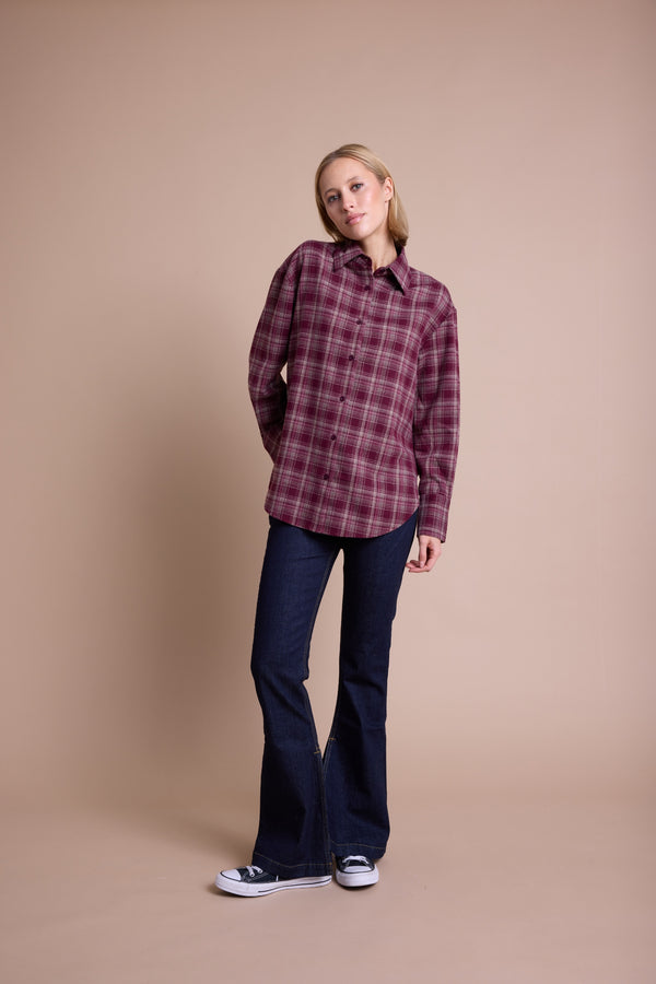 Line Of Oslo Krista Check Skjorte Blouse Port 008