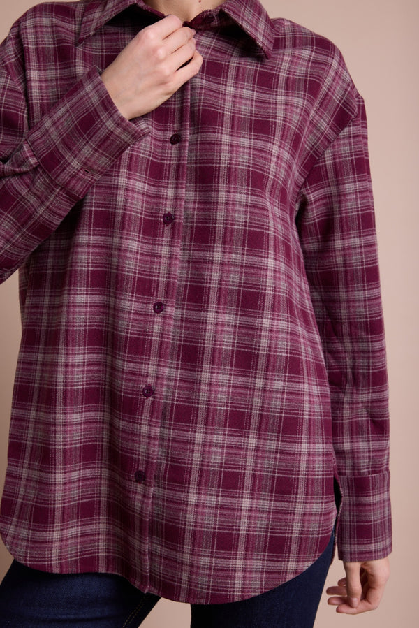 Line Of Oslo Krista Check Skjorte Blouse Port 008
