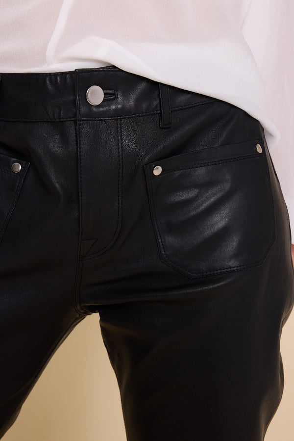 Line Of Oslo Las Vegas Leather Leather pant Black 097