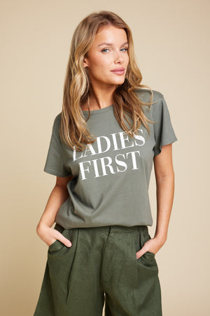 Line Of Oslo Life Ladies T-shirt T-shirts Army 119