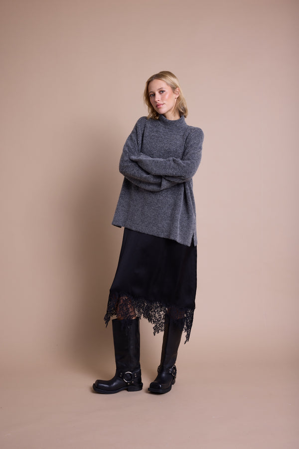 Line Of Oslo Lilly Lace Kjole Dress Black 097