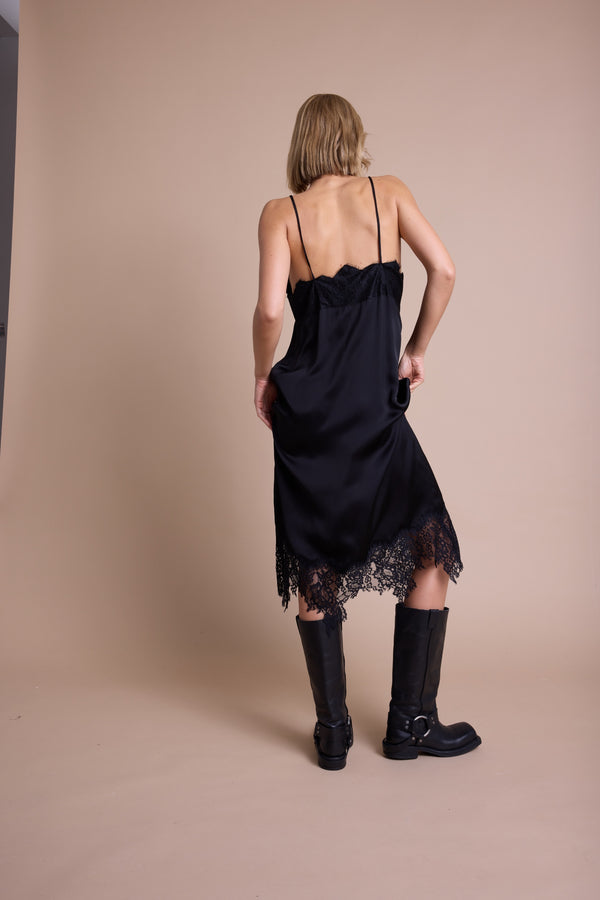 Line Of Oslo Lilly Lace Kjole Dress Black 097