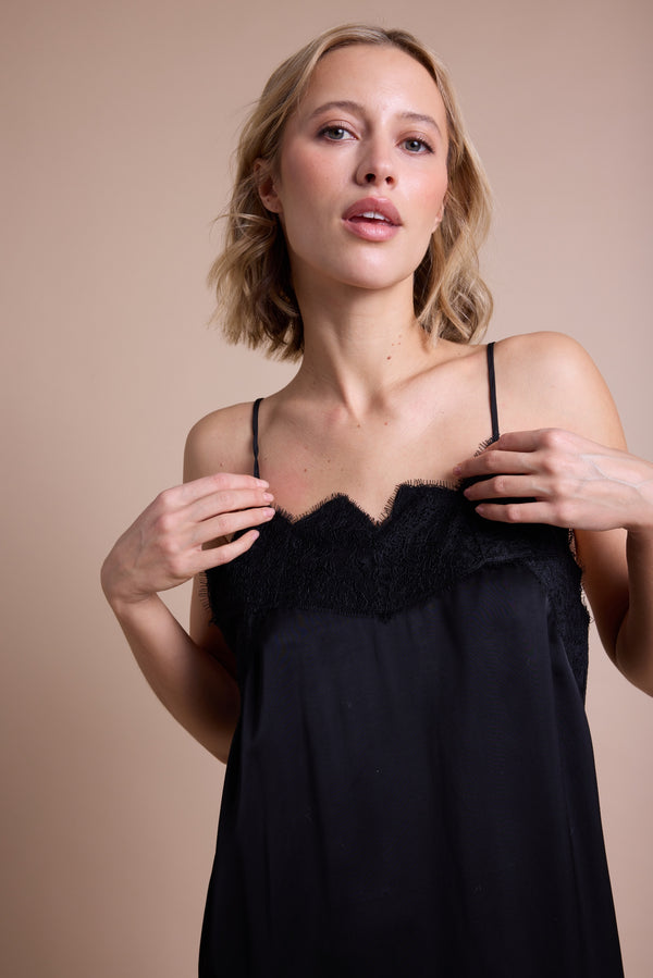 Line Of Oslo Lilly Lace Kjole Dress Black 097