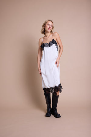 Line Of Oslo Lilly Lace Kjole Dress Creme 091