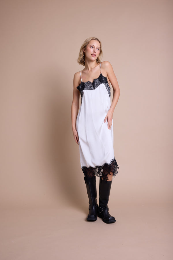 Line Of Oslo Lilly Lace Kjole Dress Creme 091