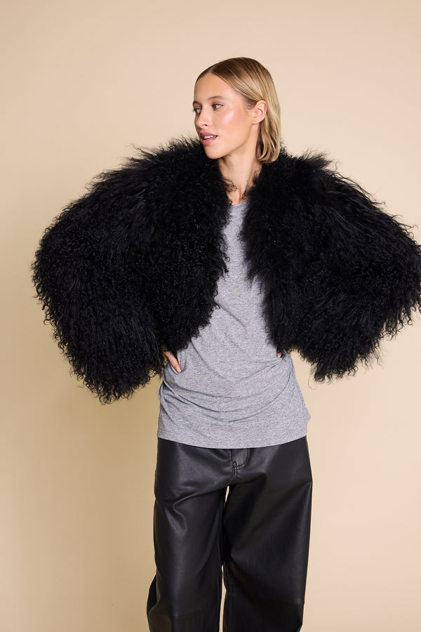Line Of Oslo Line Fur Jacket Black 097