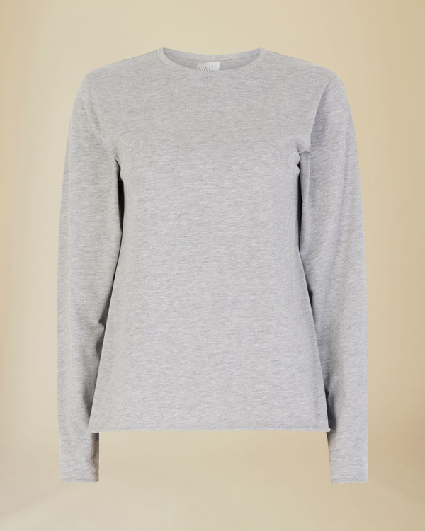 Line Of Oslo Lisa Longsleeve Sweaters Grey Melange 006