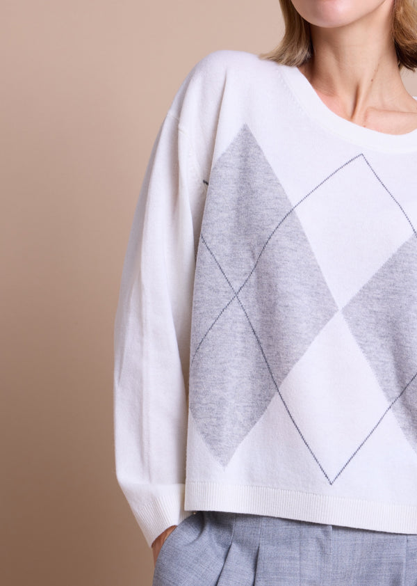Line Of Oslo Luca Jacquard Genser  Creme/Grey/Antracite 201