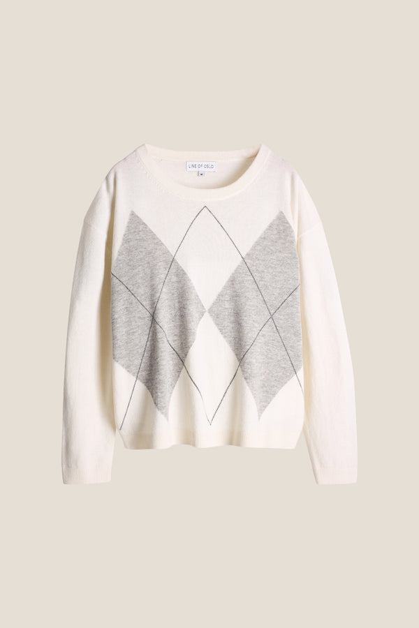 Line Of Oslo Luca Jacquard Genser  Creme/Grey/Antracite 201