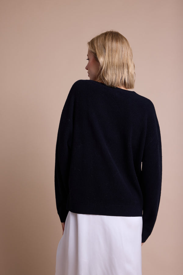 Line Of Oslo Luca Rib Genser  Black 097