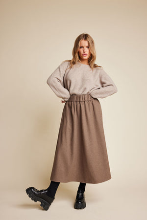 Line Of Oslo Luca Rib Knitted Sweater Knitted sweater Brown 063