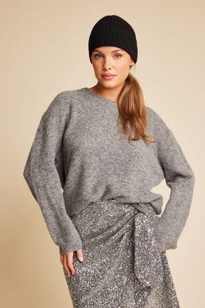 Line Of Oslo Luca Rib Knitted Sweater Knitted sweater Grey 005