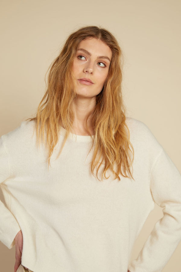 Line Of Oslo Luca Sweater Knitted sweaters Creme 091