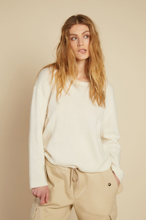 Line Of Oslo Luca Sweater Knitted sweaters Creme 091