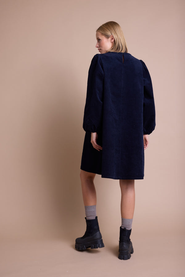 Line Of Oslo Luna Cord Kjole Dress Dark blue