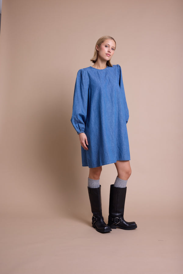 Line Of Oslo Luna Denim Kjole Dress Denim 099