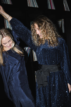 Line Of Oslo Luna Sequins Dress Dress Blue 066