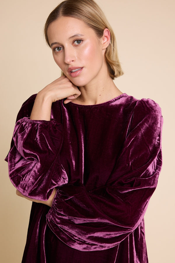 Line Of Oslo Luna Velvet Dress Dress Port 008